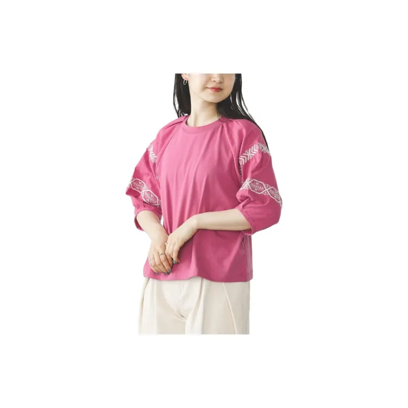 Beams T Shirts Women's Purple-1