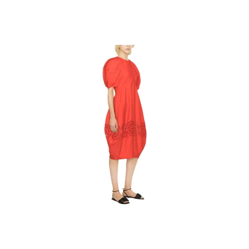 Stella McCartney Cut Out Puff Sleeved Midi Dress-3