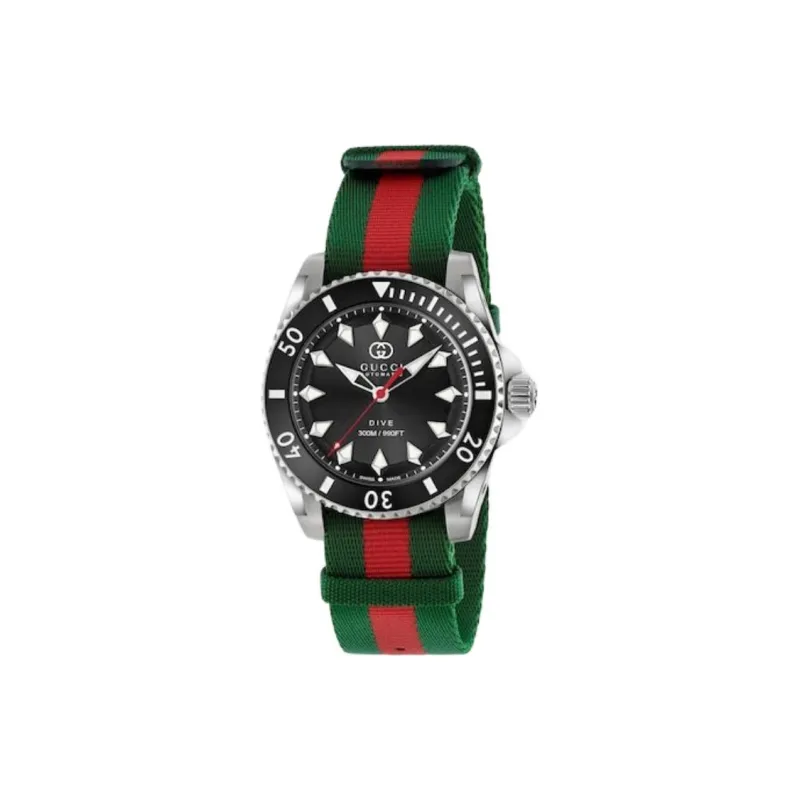 GUCCI Dive Collection Wrist Watch Automatic Mechanical Movement Nylon Strap 40mm Black Dial Unisex-0