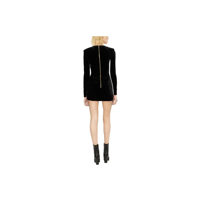 BALMAIN Long-Sleeved Dresses Women's Black-1