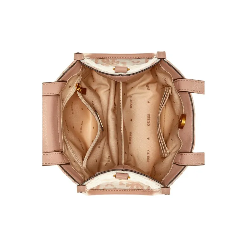 GUESS Polyester Tote Bag Shopping Bag Shoulder Bag Crossbody Bag Handbag Mini Women's Light Beige-3