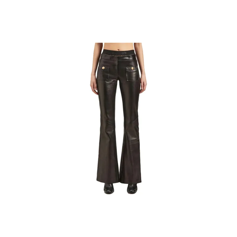 PALM ANGELS Panelled Flared Trousers-1