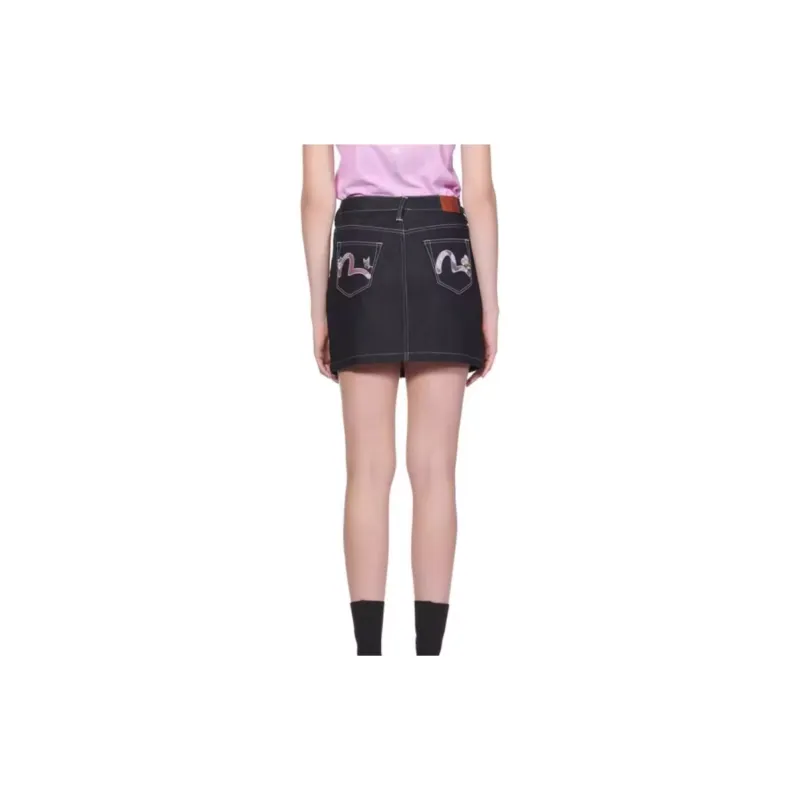 EVISU Denim Short Skirts Women's Denim Blue-2