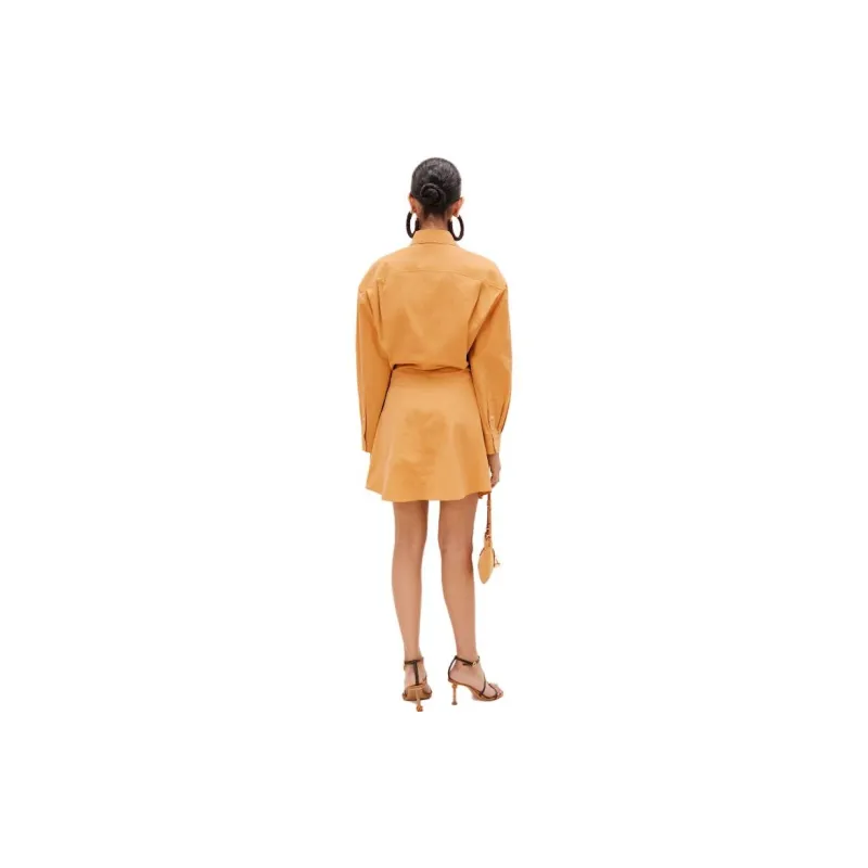 Jacquemus Long-Sleeved Dresses Women's Orange-1