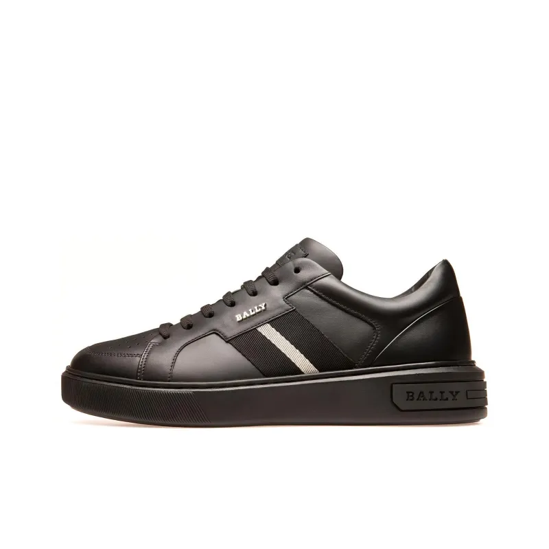 BALLY Anti Slip Wear Resistant Low Top Skateboard Shoes Men's Black-0