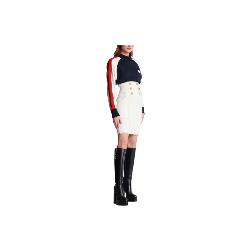 BALMAIN Tweed Pencil Skirt-3