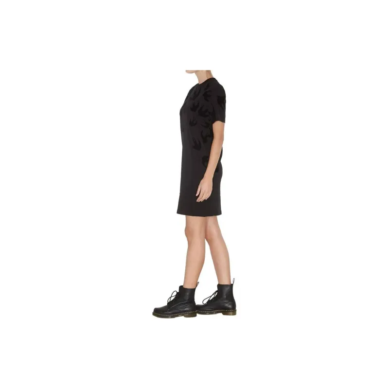 Alexander McQueen Short Sleeved Dress Women's Black-4