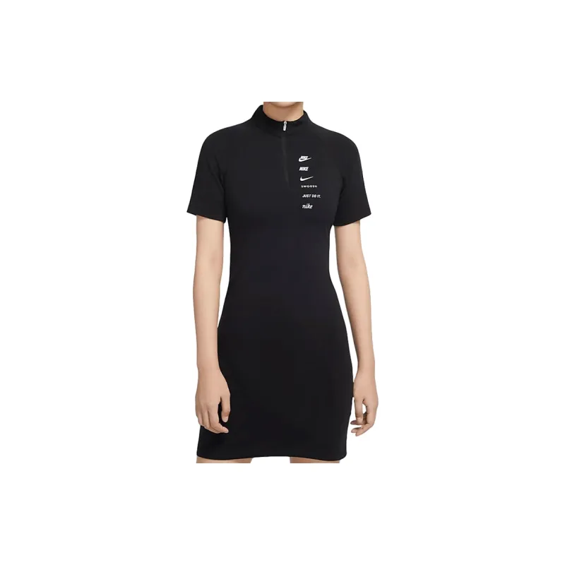 Nike Short Sleeved Dresses Women's Black-3