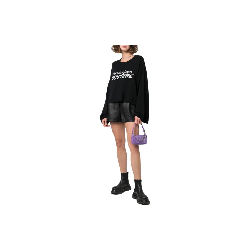 VERSACE JEANS COUTURE Embroidered logo Wide sleeve Jumper-1
