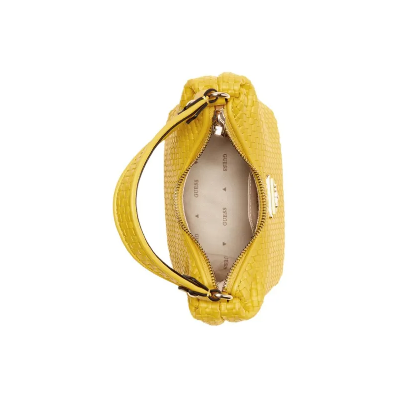 GUESS Polyurethane Shoulder Bag Crossbody Bag Handbag Mini Women's Yellow-3