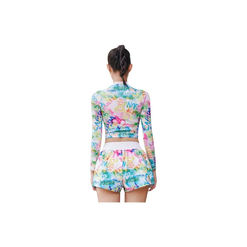 SISII LEE Two Piece Swimsuits Women's Fluorescent Graffiti-1