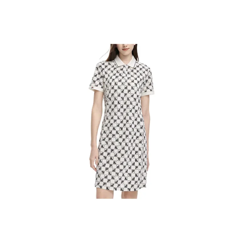 FILA Valentine's Day Collection Short Sleeved Dress Women's All Over Print-2