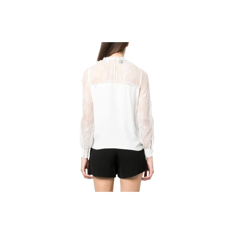 PINKO Chantilly lace Long sleeved Blouse-2