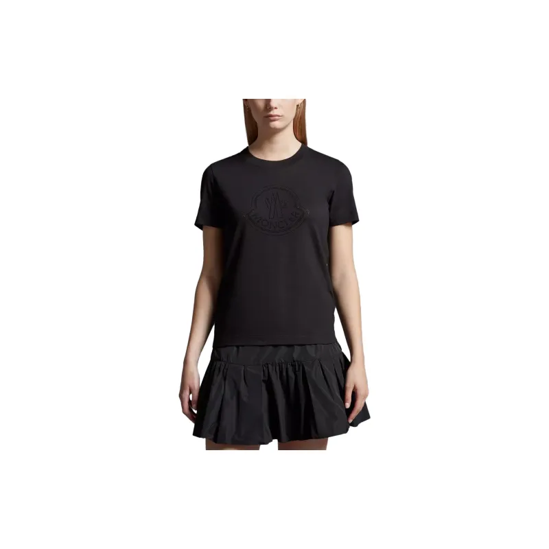 Moncler Logo Embellished Crewneck T Shirt-1