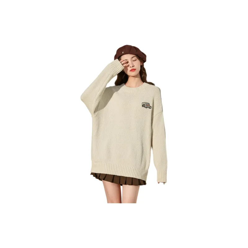 Tonlion Knitwear Women's Crescent White-4