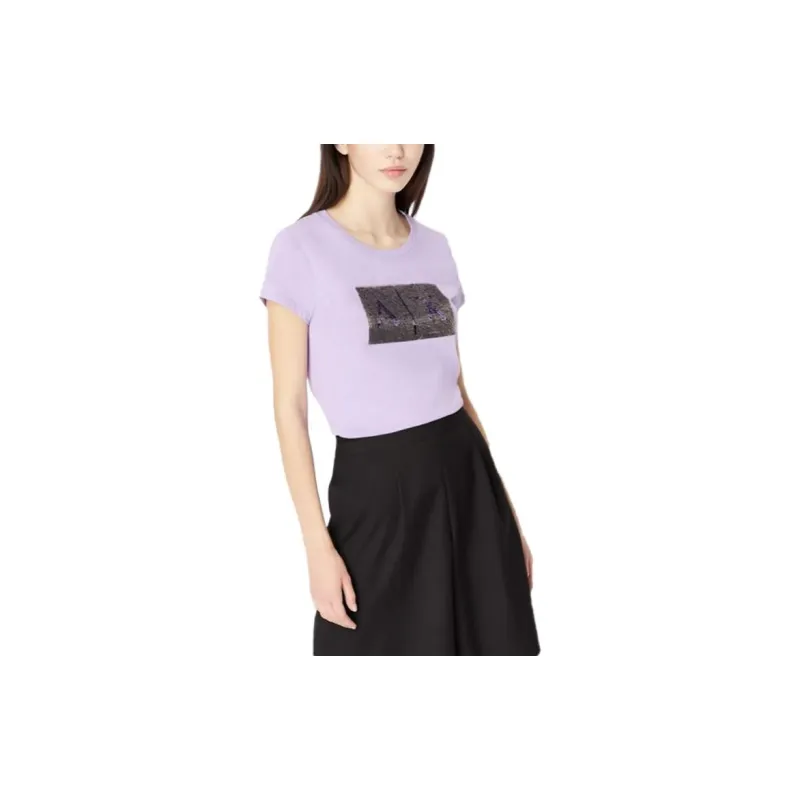 ARMANI EXCHANGE T-Shirts Women's Light Purple-1
