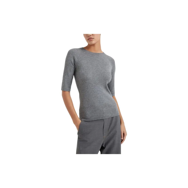 Brunello Cucinelli Ribbed Speckle knit Top-1