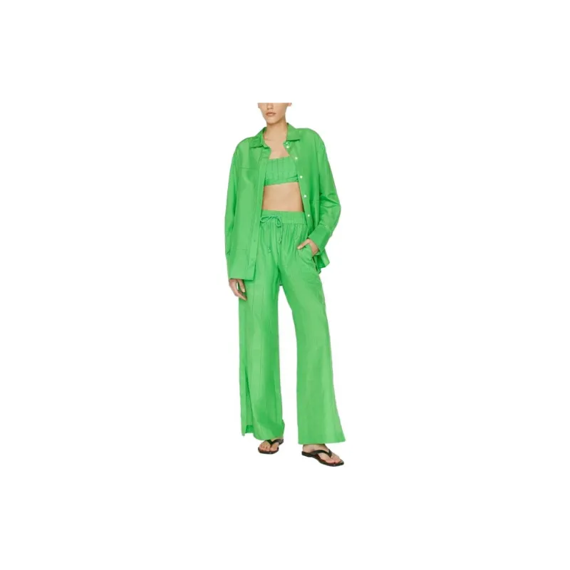 FRAME SS23 Casual Pants Women's Green-1
