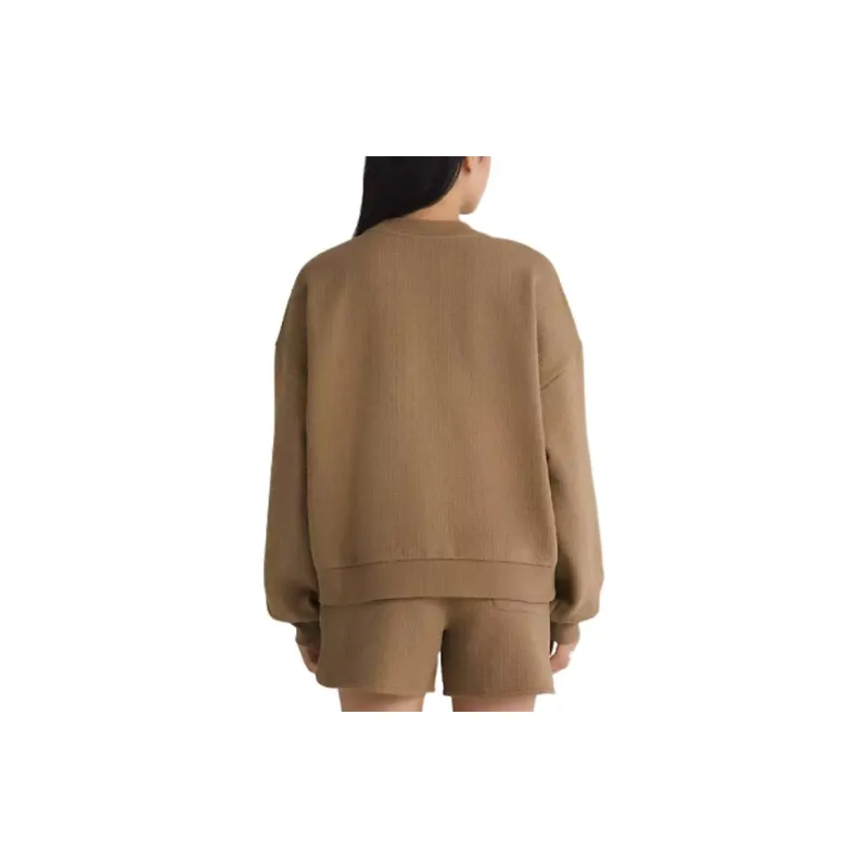 Vans Sabine Loose Jacquard Crew Sweatshirt Sweatshirt Women's Brown-3