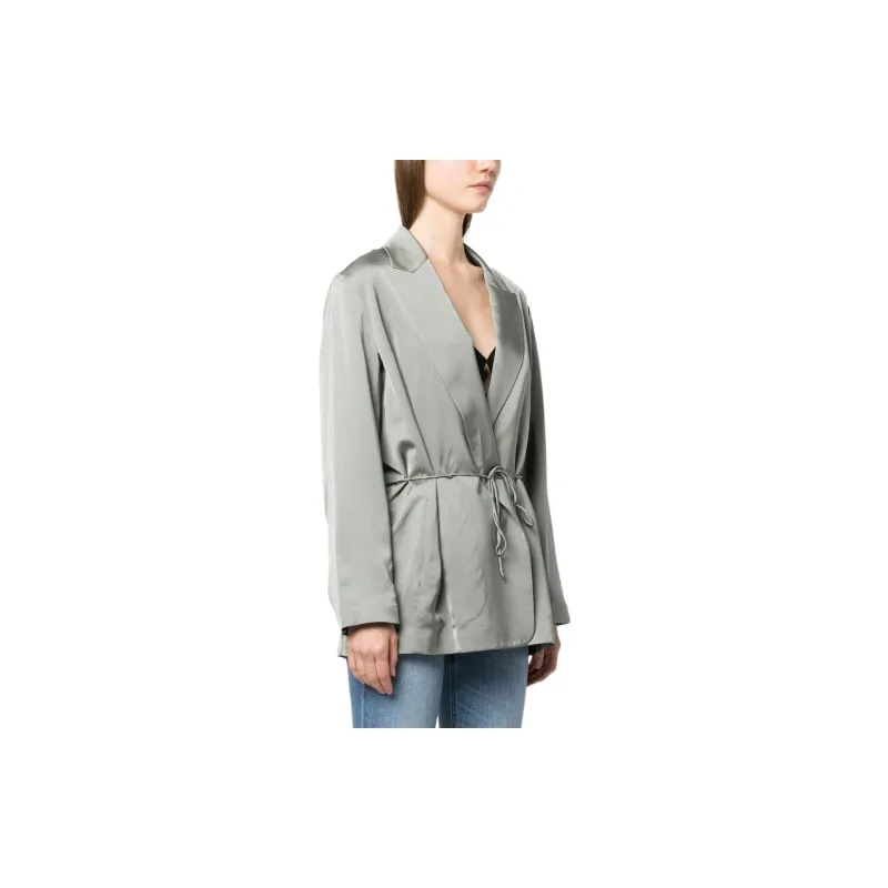 VINCE V neck Double breasted Blazer-3