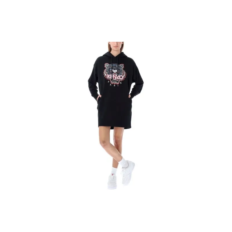 KENZO Long Sleeved Dresses Women's Black-1