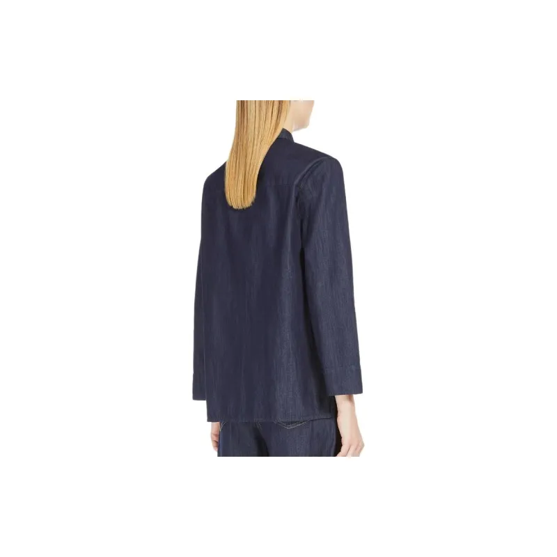 'S MAX MARA Denim Long Sleeved Shirt-2