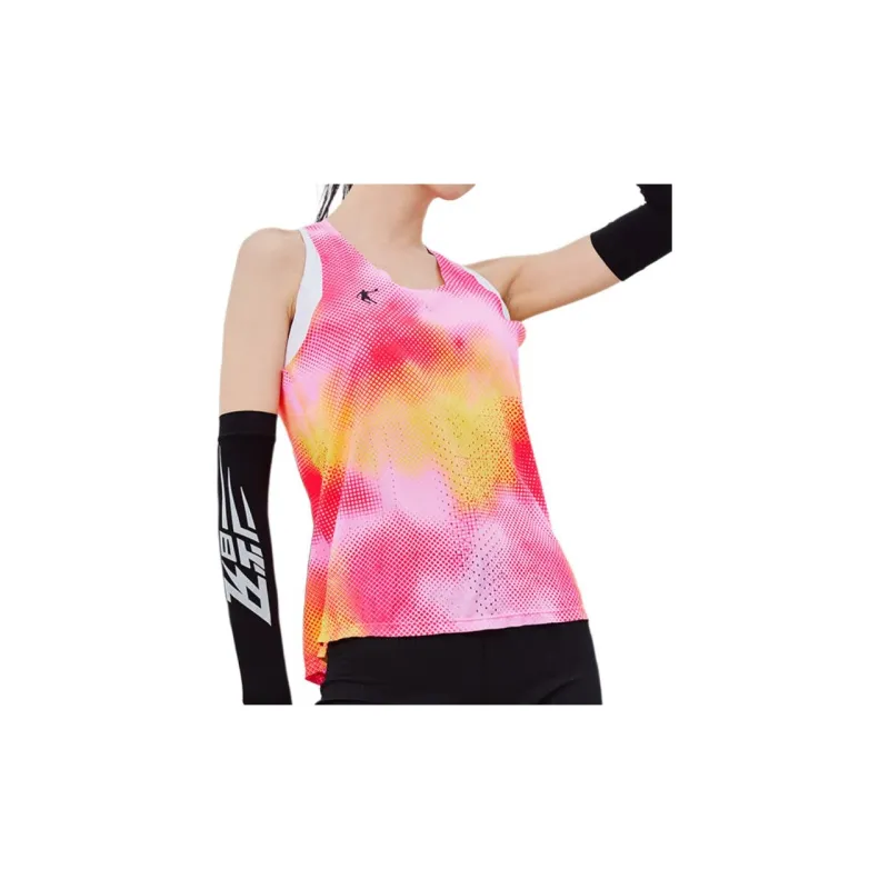 QIAODAN T-Shirt Women's Fluorescent Ghost Pink Print-4