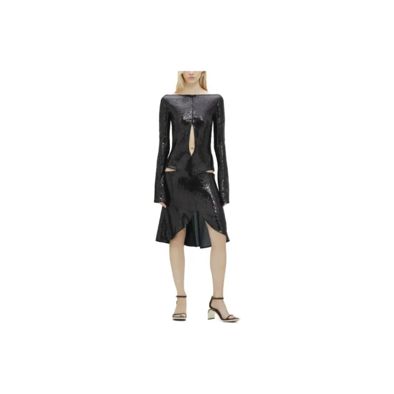 COURREGES Ellipse Glittered Dress-1
