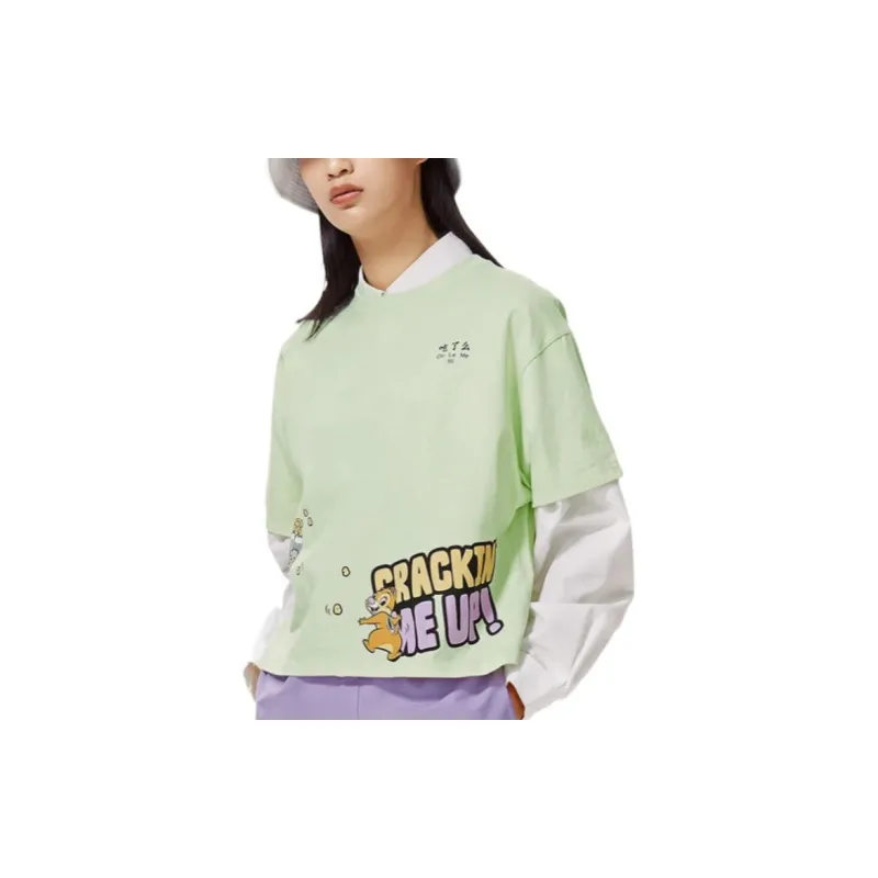 LiNing x Disney Crop Top Women's Freshwater Green-2