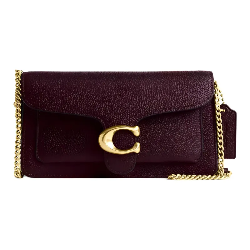 COACH Tabby Polished Litchi Grain Leather Shoulder Bag Crossbody Bag Small Size Women's Merlot-0