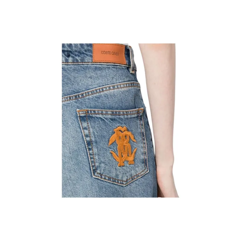 Roberto Cavalli High rise Wide leg Jeans-4