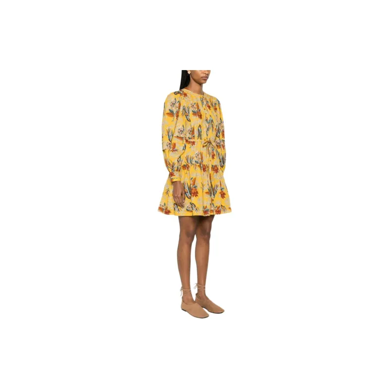 Ulla Johnson Karina Floral-motif Pleated Minidress-3