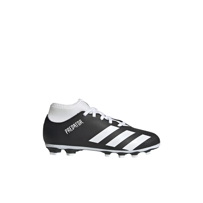 Adidas Predator 20.4 Cushioning Wear-Resistant Low-Top Kids' Soccer Shoes Black White Kids'-1