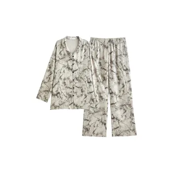 Same Language Pajama Set Women's Paper White Ink Wash