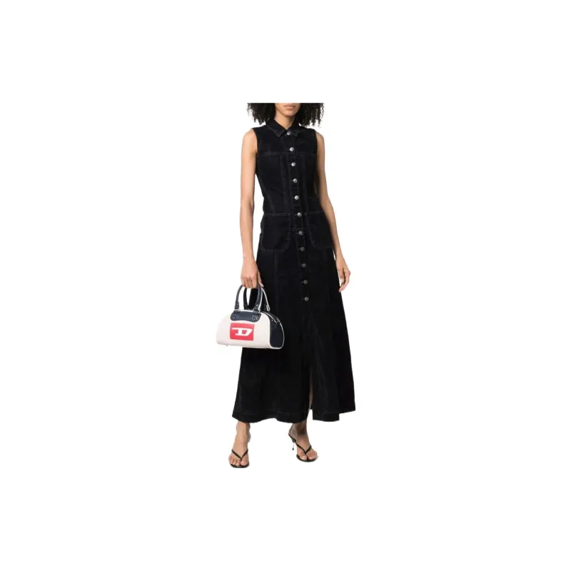 DIESEL Sleeveless Dresses Women's Black-1
