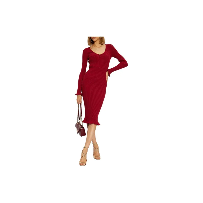 Blumarine Ribbed Knit Midi Dress-1