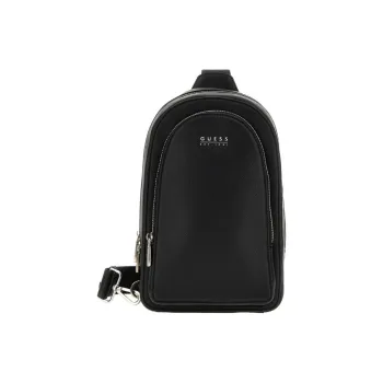 GUESS Polyurethane Crossbody One Shoulder Sling Bags Men's Black