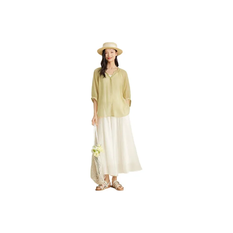 Fragment Shirt Women's Mustard Green-1
