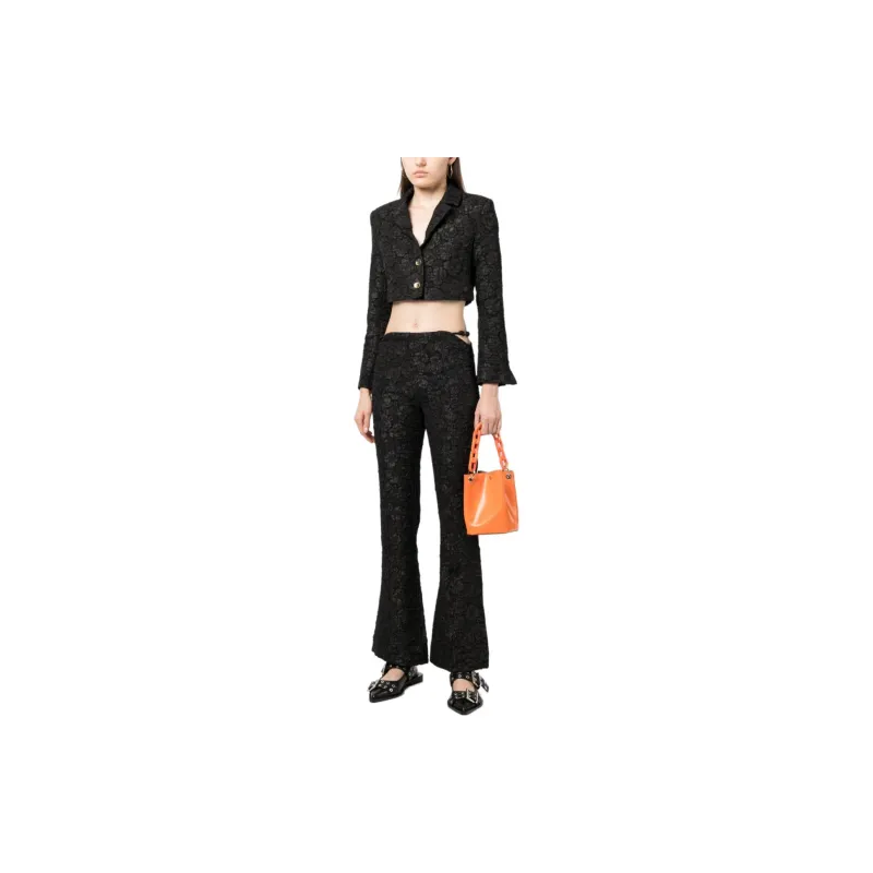 GANNI Jacquard Flared Trousers-2