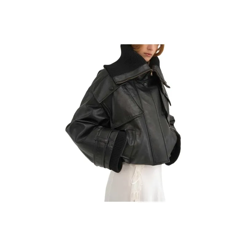 Chloé Leather Bomber Jacket-3