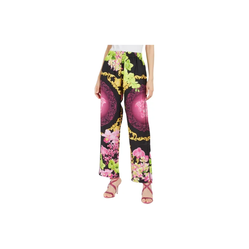 VERSACE Floral print Silk Beach Trousers-2