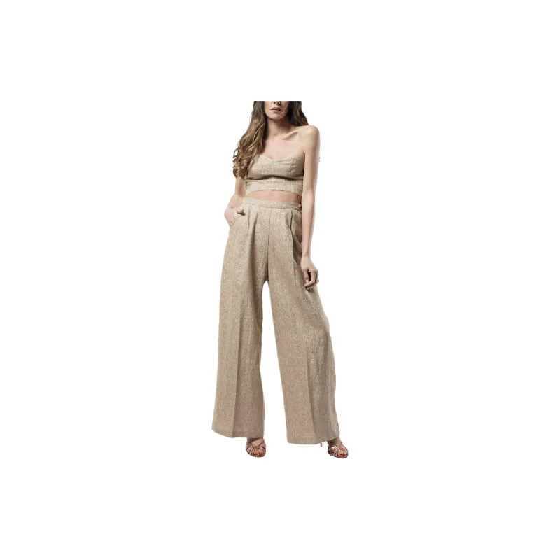 Forte Forte Lurex High waist Palazzo Trousers-2