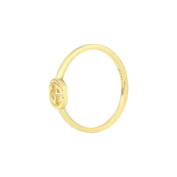 GUCCI 18kt Yellow Gold Interlocking G Ring