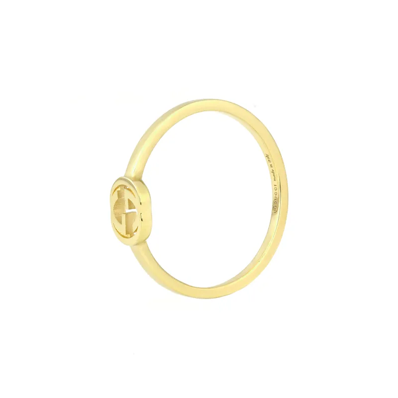GUCCI 18kt Yellow Gold Interlocking G Ring-0