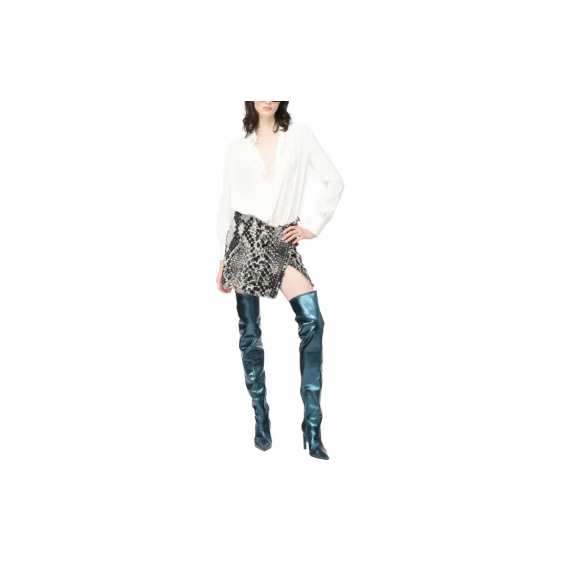 PINKO Split-neck Long-sleeve Blouse-2
