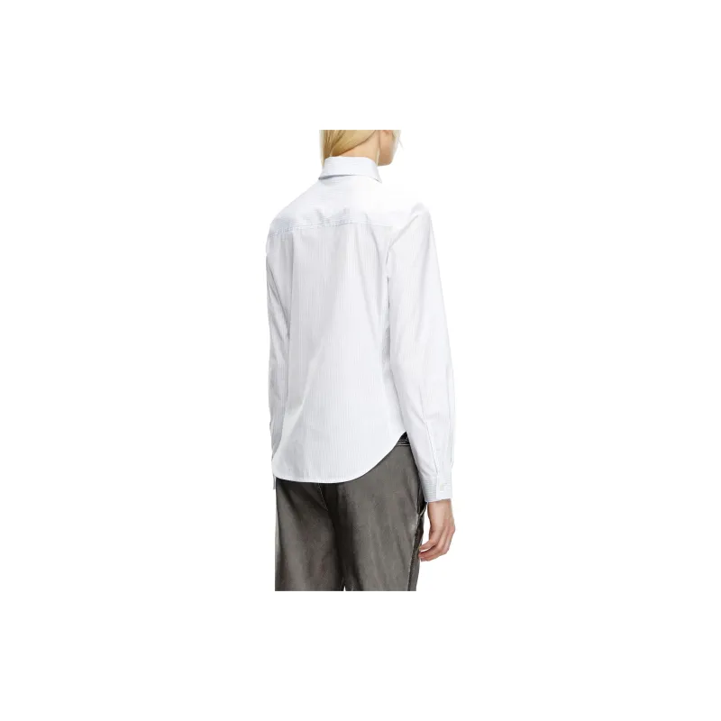 DIESEL C Gisel P2 Oval D Embroidered Striped Shirt-3