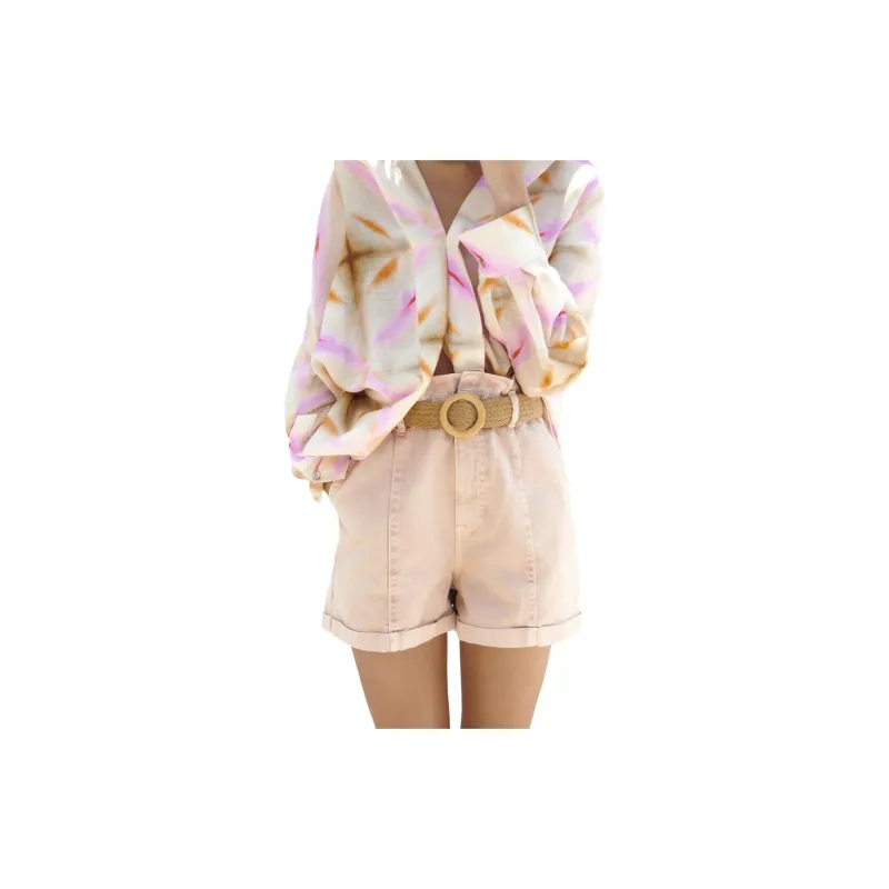 ZARA Denim Shorts Women's Pink-2