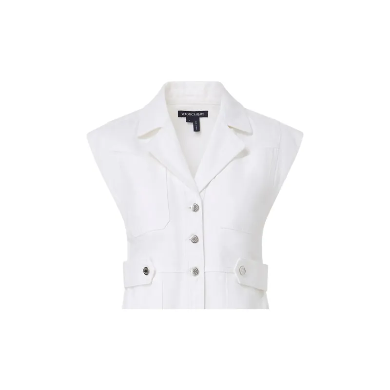 Veronica Beard Jax Notched-collar Cotton Dress-2