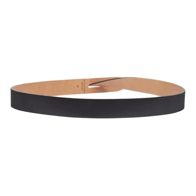 ISABEL MARANT Cow Leather Belt Unisex Black Width 3CM-2