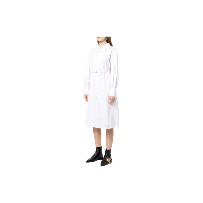 JIL SANDER Long-Sleeved Dresses Women's White-3